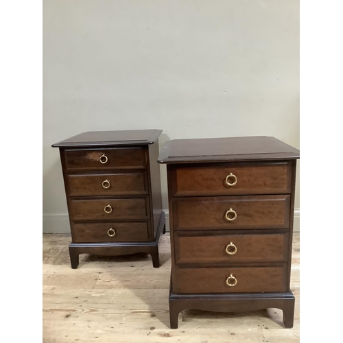 149 - A pair of Stag Minstrel four height bedside chests, 53cm wide by 71cm high