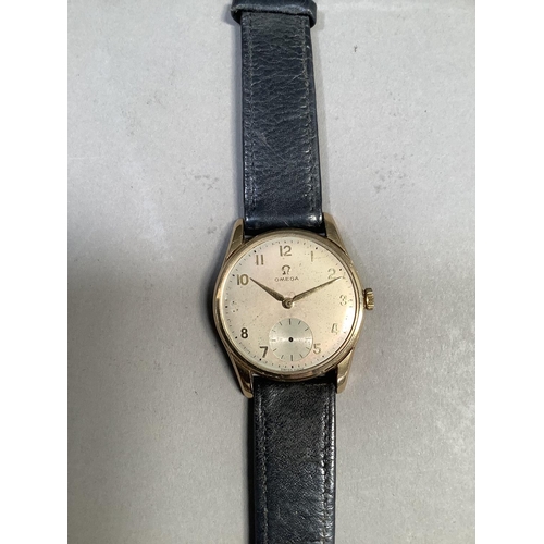 381 - An Omega gentlemen's manual wristwatch c.1959 in 9ct rolled gold case no.13339 981048, 17 jewelled 2... 