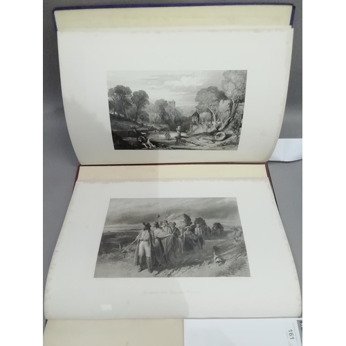 161 - Illustrations of Guy Mannering, six engravings, 1866, large format, together with a companion volume... 