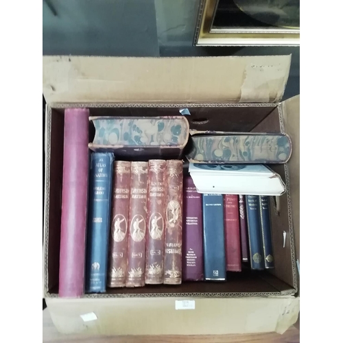 182 - Two boxes of books, mixed titles, housekeeping, novels, Uncle Remus colour illustrations, four recen... 