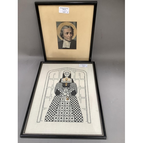 285 - An artist's watercolour and pencil sketch of an open window signed Angela J Evans together with vari... 