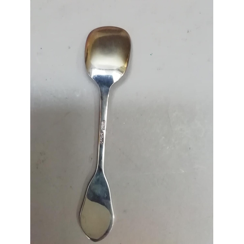 216 - An Elizabeth II silver jubilee spoon in case, Sheffield 1977