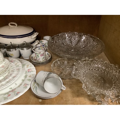 34 - Mixed teaware, egg coddlers, glass ware etc