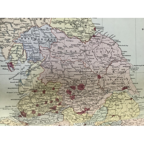 177 - The London Atlas of Universal Geography, large format, quarter calf and cloth binding, missing title... 