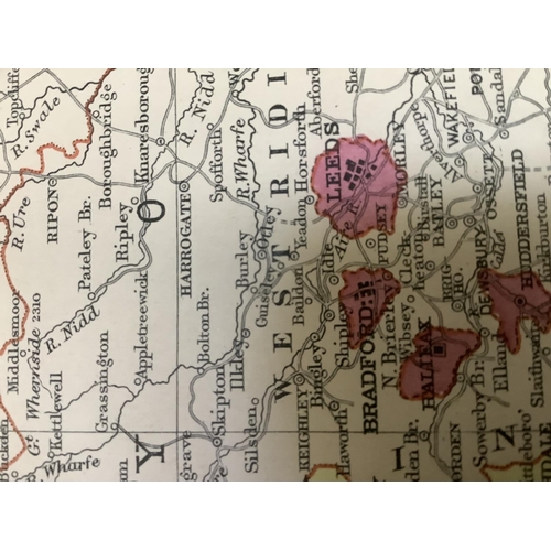 177 - The London Atlas of Universal Geography, large format, quarter calf and cloth binding, missing title... 