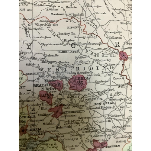 177 - The London Atlas of Universal Geography, large format, quarter calf and cloth binding, missing title... 