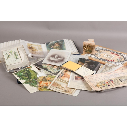 27 - A quantity of Edwardian and later greetings cards, chromolithograph scraps and bookmarks