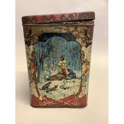 8 - An early 20th century Mustard and Barco printed tin for Moss, Rimmington & Co, the square tin printe... 