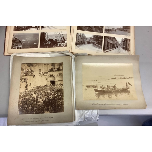 28 - Canada Tour c.1914, an album of photographs including on board the passenger ship, the streets of Qu... 