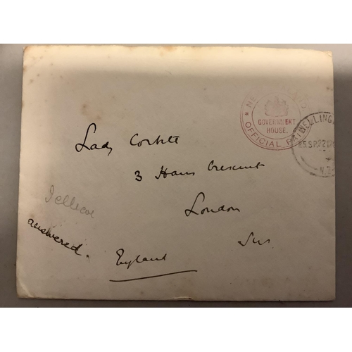 400 - Autographs: Lord Jellicoe writing to Lady Corbett 1922, from Government House, Wellington, New Zeala... 