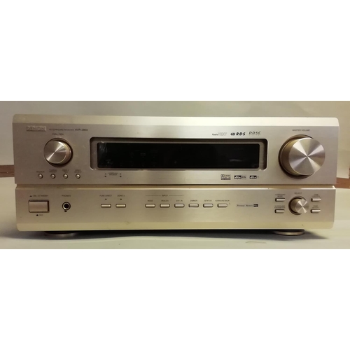 46 - A Denon AVR3803 7.1 surround AV Amplifier, colour silver