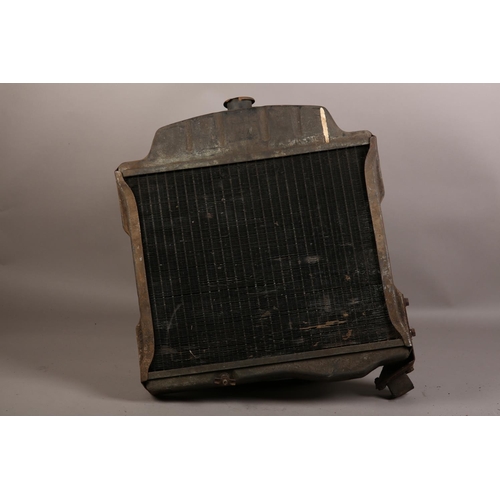 168 - A pre-war, brass-bodied, aluminium core car radiator