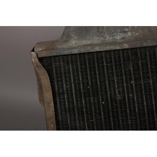 168 - A pre-war, brass-bodied, aluminium core car radiator