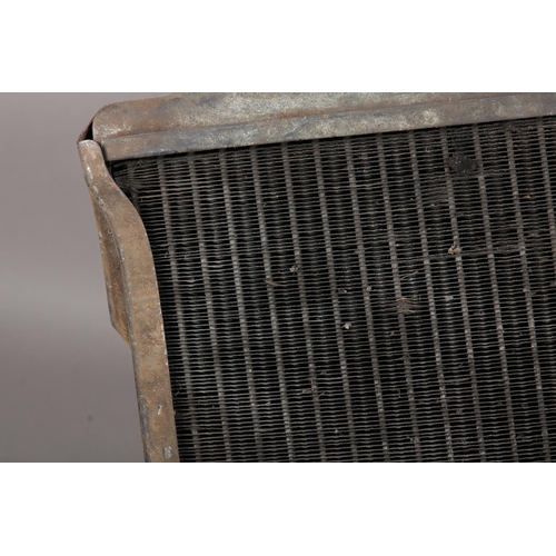 168 - A pre-war, brass-bodied, aluminium core car radiator