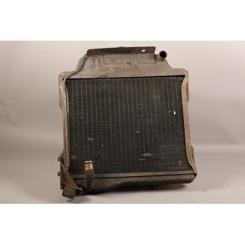 168 - A pre-war, brass-bodied, aluminium core car radiator