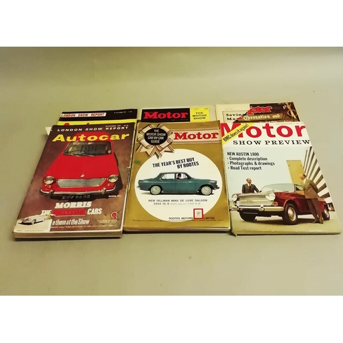 180 - A collection of 'Autocar' and 'Motor' London motor show review magazines from 1953 (Coronation editi... 