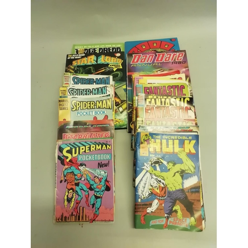 185 - A collection of pocket book comics to include Spider-man (1-16), Fantastic Four (1-19, 21-28), Super... 