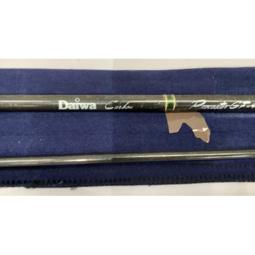 221 - J. T. Baker of Darlington three piece bamboo fly rod, a Daiwa Pro-Caster GT48Z 9'6'' carbon fly rod,... 