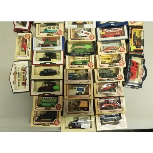 296 - A large quantity of Days Gone die cast models, including buses, lorries, trucks and horse-drawn vehi... 