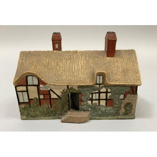 313 - A W. H. Goss porcelain pastille burner-model of Ann Hathaway's Cottage, Rd No. 208047, pub. by W Pea... 