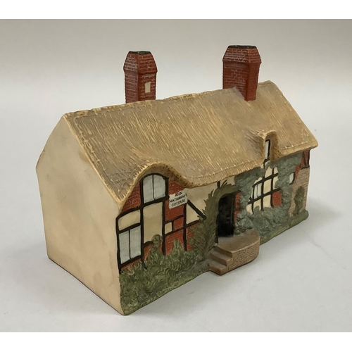 313 - A W. H. Goss porcelain pastille burner-model of Ann Hathaway's Cottage, Rd No. 208047, pub. by W Pea... 