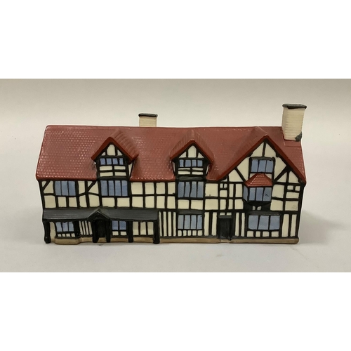 314 - A W. H. Goss porcelain pastille burner-model of Shakespeare's House, Regd No. 225833 pub. by W. Pear... 