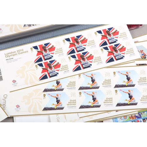 361 - Album with complete Set of GB EIIR 2012 Olympic Games Gold Medal Winners First Class stamps - 29 Set... 