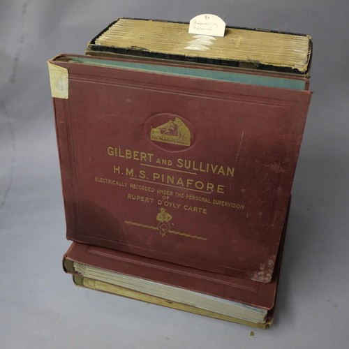 76 - Substantial collection of 78rpm 12” Gilbert and Sullivan recordings including The Mikado, The Gondol... 