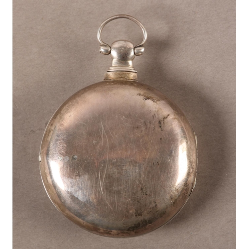 438 - A GEORGE III SILVER PAIR CASED POCKET WATCH by Rust and Shipham Hull with 'Patent' rack lever escape... 