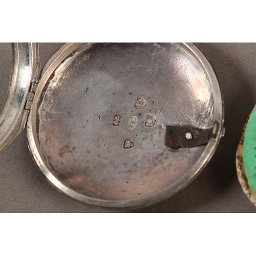 438 - A GEORGE III SILVER PAIR CASED POCKET WATCH by Rust and Shipham Hull with 'Patent' rack lever escape... 