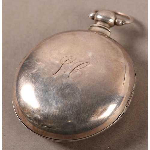 441 - A WILLIAM IV SILVER PAIR CASE POCKET WATCH by Tho's Taylor Manchester, English lever movement no. 19... 