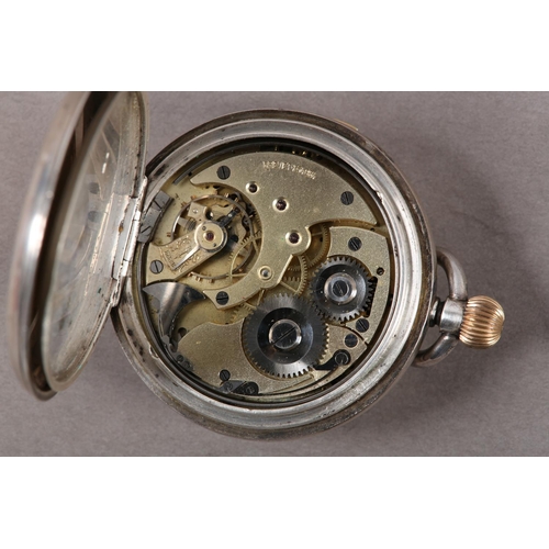 442 - A VICTORIAN QUARTER REPEATER POCKET WATCH, Swiss keyless jewelled lever movement, white enamel dial ... 