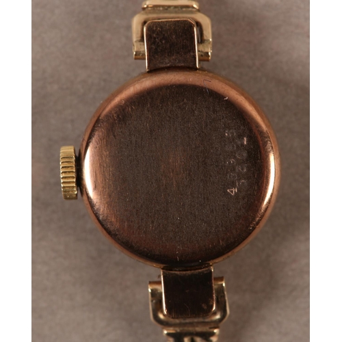 430 - A ROLEX LADY'S MANUAL WRISTWATCH 3301, c.1938, in 9ct rose gold single lug case no. 45985, 17 jewell... 