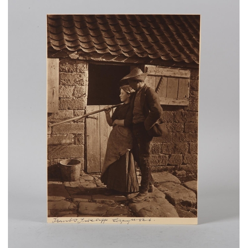 15 - FRANK MEADOW SUTCLIFFE (1853-1941), Young couple courting at Whitby, c.1880s, vintage photograph, 20... 