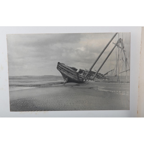 19 - FRANK MEADOW SUTCLIFFE (1853-1941), East coast shipwreck revealed at low tide, two views, 155mm x 21... 