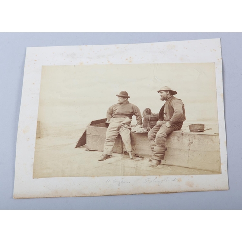 6 - FRANK MEADOW SUTCLIFFE (1853-1941), R Dryden and F Langlands, portrait of Whitby fishermen, Dryden w... 