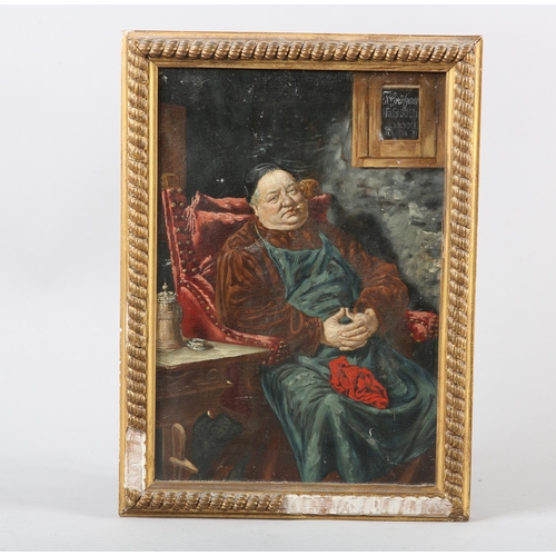 470 - AFTER GRUTZNER (GERMAN 1846-1925) The Monk, three quarter portrait of a corpulent figure sitting in ... 