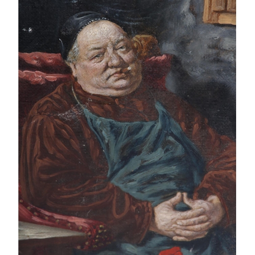 470 - AFTER GRUTZNER (GERMAN 1846-1925) The Monk, three quarter portrait of a corpulent figure sitting in ... 