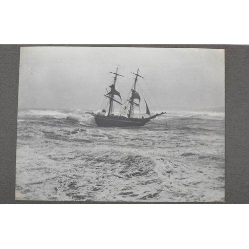 29 - Chas E Wanless of Scarborough (1875-1938), Gale Driven, two vintage photographs of a ship in distres... 