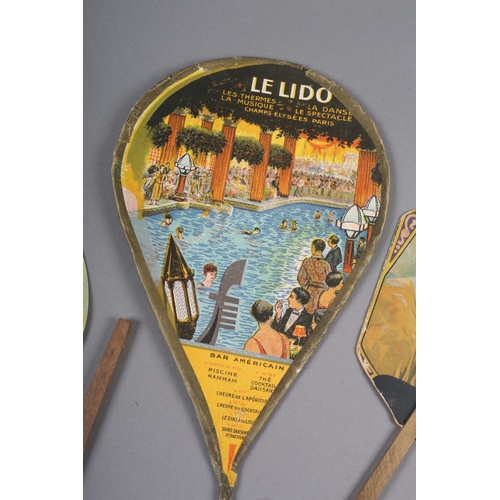 112 - An unusual FRENCH paper advertising screen with metal frame in the shape of a tennis racquet, for “L... 