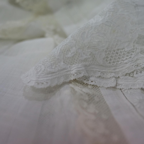 240 - Antique lace; Five good 19th century handkerchiefs, two include whitework examples, one possibly Dre... 