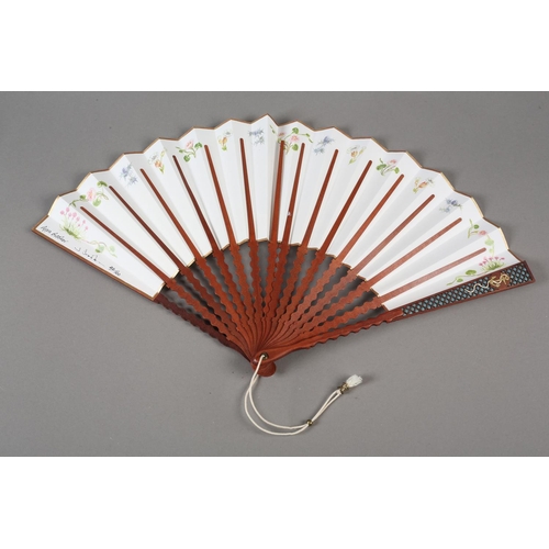 42 - John and Pippa Brooker, a limited-edition fan ( the first by this maker), number 29 of 100, commemor... 