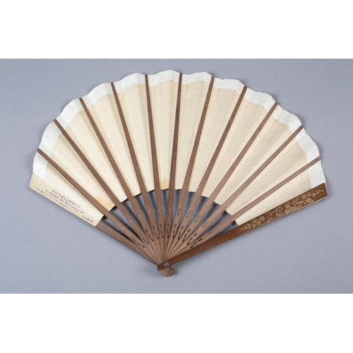 81 - Louise Abbéma: a scarce French printed fan, relating to the 1904 -1905 Russian/Japanese war, signed ... 