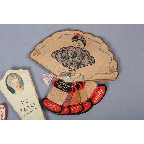 120 - A scarce 1930’s folding cosmetic advertising fan for “Du Barry, Symbol of Beauty” by Richard Hudnut,... 