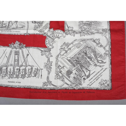 300 - A Commemorative French handkerchief or scarf, entitled “Les Droits de la Femme en 1900”, registered ... 