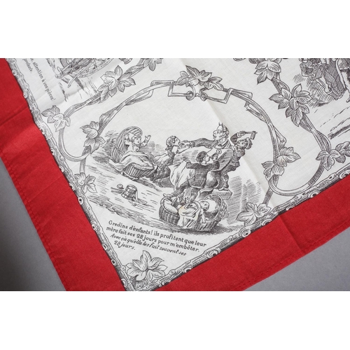 300 - A Commemorative French handkerchief or scarf, entitled “Les Droits de la Femme en 1900”, registered ... 