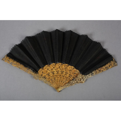 152B - Ann Collier: A unique handmade lace fan leaf created by Ann Collier, 20th century, the leaf worked i... 