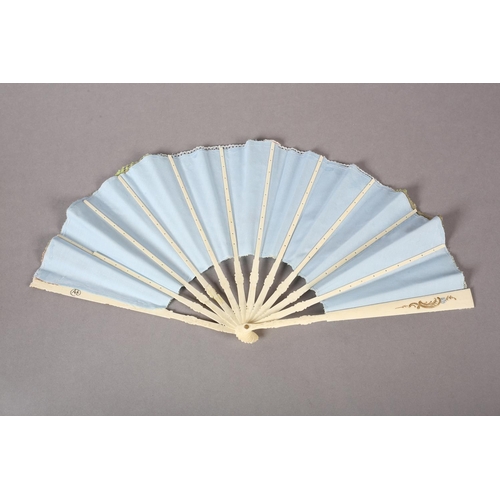 152C - The Little Mermaid: A unique handmade lace fan leaf created by Ann Collier, 20th century, the leaf w... 