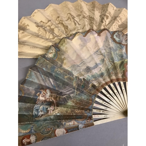 65 - An early 20th century printed advertising fan for The Ritz, marked Eventails Duvelleroy, Paris, the ... 