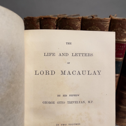 165 - Macauley's History of England, sixth edition, pub. 1850 Longman, Brown Green & Longmans, half calf a... 